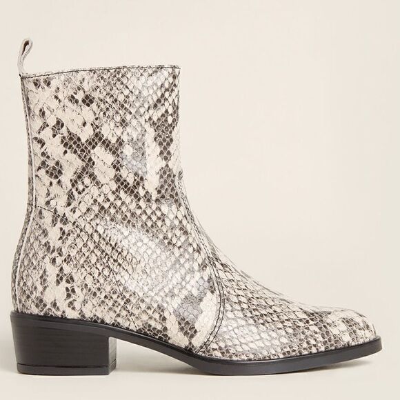 Gabriella Italian Made Snakeskin Low Boot - Picture 2 of 5